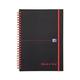 Oxford Black n Red A5 Wirebound Polypropylene Cover Notebook Ruled 140 Pages Black/Red