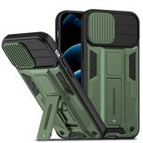 SaniMore Case for iPhone 14 Pro (6.1 2022) [Slide Camera Cover + Incvisible Kickstand] Magnetic Car Mount Upgraded Heavy Duty Protective Hybird Rugged Military Grade Drop-proof Shell Darkgreen
