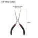 Mini Needle Nose Pliers 4.5" Mini Flat Jaw Precision Plier with Black Handle