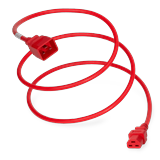 World Cord Sets 4 Foot Red High Temp 20 Amp IEC320 C20/C21 Power Cords