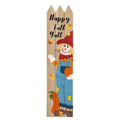 Glitzhome 41.75"H Standing or Hanging Fall Wood Scarecrow Porch Decor