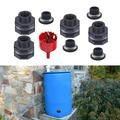 Garden Bulkhead Spigot Kits Rain Barrel Connector Kits Universal Water Tank Connector for Water Tanks Aquarium Rain Barrels Tubs Parks 1inch