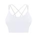 Lingerie for Women Womens Cross Back Sport Bras Padded Strappy Criss Cross Cropped Bras For Yoga Workout Fitness Low Impact Bras
