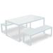 Aoodor 5.17ft Aluminum Picnic Table 3 Piece Portable Picnic Table Bench Set 79.2 lb