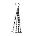 1/3PCS Bird Feeders Pendant Flower Pot 14 Hanging Basket Replacement Chains Replacement Plant Hangers 4 Strand Hanging Chain BLACK2 1PC