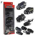 Pnellth 5Pcs 1/64 Diecast Alloy Engineering Racing Military Car Vehicle Model Kids Toy