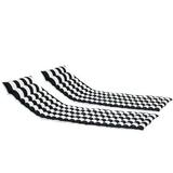 2 Pieces Outdoor Lounge Chair Cushions Patio Chaise Lounge Replacement Cushions Funiture Seat Cushions Chair Pads Set of 2(Black+White Stripes-2 pcs)