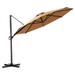 VREDHOM Outdoor Cantilever-Offset Aluminum Patio Umbrella Tan