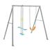 Intex Two Feature Colored Playground Swing Set w/Trapeze Bar for Kids Gray