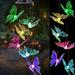 Solar Wind Chime Light - Solar Wind Chimes Outdoor Decoration Lights with IP65 Waterproof LED Wind Chime Solar Light for Garden Patio Holiday Deco Gift-Buterfily