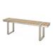 Christopher Knight Home Cibola Outdoor Aluminum Dining Bench by Silver + Natural