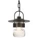 Mason 10.6"H Black Outdoor Ceiling Fixture With Clear Glass Shade