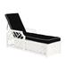Miles Redd Bermuda Chaise 2-Piece Replacement Cushion - Select Colors - Canvas Black Sunbrella with White Welt - Ballard Designs Canvas Black Sunbrella with White Welt - Ballard Designs