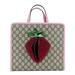Gucci Bags | Gucci Children's 3d Strawberry Gg Supreme Canvas Tote Bag Beige 630589 | Color: Tan | Size: Os