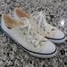 Converse Shoes | Converse All Star White Knit Low Lace Sneakers | Color: White | Size: 6.5