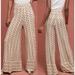 Anthropologie Pants & Jumpsuits | Anthropologie Farm Rio Striped Wide Leg Palazzo Pants Geometric Print Size Xs | Color: Cream/Gold | Size: Xs