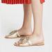 Kate Spade Shoes | Kate Spade New York Gold Coby Fringe Tassel Flat Slide Sandals Size 7.5 | Color: Gold | Size: 7.5