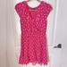 J. Crew Dresses | J.Crew Hot Pink W/ Floral Print V-Neck Ruffle Dress - Size 2 | Color: Pink/White | Size: 2
