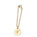 Victoria's Secret Jewelry | Nip Luxury Vs V In Circle Gold Tone Pendant With Chain Bottle Charm. | Color: Gold | Size: Os