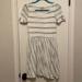 Anthropologie Dresses | Anthropologie Striped Bordeaux Dress | Color: Gray/White | Size: M