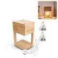 Candle Warmer Lamp, Walnut Wood Multifunction Silence Lamp Candle Warmer Electric, British Standard 110-240V Dimmable Scented No Candles Warmer Lamp for Home Bedroom Bedside Decoration
