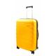 House Of Leather 8 Wheeled Spinner Hard Shell Luggage Hokkaido Black Burgundy Yellow Cabin Medium Large Set (Yellow, Medium | 66x44x25.5/5cm)