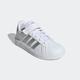 Sneaker ADIDAS SPORTSWEAR "GRAND COURT ELASTIC LACE AND TOP STRAP" Gr. 38, weiß (cloud white, matte silver, silver) Schuhe Jungen