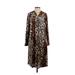 Anthony Richards Casual Dress: Brown Animal Print Dresses - Women's Size Small