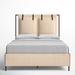 Joss & Main Zain Bed Upholstered/Metal/Polyester in Gray/White | 60.25 H x 65 W x 84.5 D in | Wayfair 2EB1855B21AA4E6D82A15F368EC33867