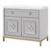 Everly Quinn Steel 2 - Door Accent Cabinet Metal/Stone in Gray | 32.5 H x 36.75 W x 19 D in | Wayfair C2A600AF08A14F00B5425EC708E4CFFA