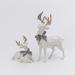 The Holiday Aisle® Traditional Christmas Decor White Gold Reindeer Table Accent Resin | 16.94 H x 6.11 W x 10.44 D in | Wayfair