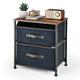 17 Stories Umraniye 20" tall 2 - Drawer End Table Wood in Black/Brown/Gray | 20 H x 18 W x 12 D in | Wayfair 2029A63C2DB14FB7B3B400CDD34947C9