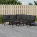 Red Barrel Studio® Metal 5 - Person Seating Group w/ Cushions Metal in Gray | Outdoor Furniture | Wayfair B64A1348FE4E4ECB8DAFF625F2A55949