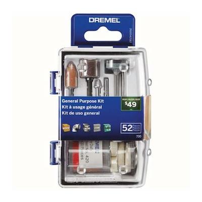 DREMEL 730-01 RotaryToolAccessoryKit,52pcs,w/Case