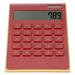 Portable Large Electronic Calculator LCD Display Counter Solar and Battery Power 10 Digit Display Multi-Functional Big Button for Business Office School Calculating[Red]