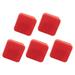 Farfi 5Pcs File Clip Indeformable Multifunctional Acrylic Widely Used Square Binder Clip Office Supplies (Dark Red)