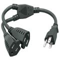 SANOXY Cables and Adapters; 14 inches Power Cord Splitter Cable 14 AWG (2 NEMA 5-15R to 1 NEMA 5-15P)