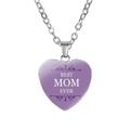 KIHOUT Heart Pendant Necklace Engraved With MOM Mother Plot Gift Love Accessories Clearance