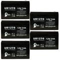5x Pack - Compatible TSI Power 3150 Battery - Replacement UB1270 Universal Sealed Lead Acid Battery (12V 7Ah 7000mAh F1 Terminal AGM SLA) - Includes 10 F1 to F2 Terminal Adapters