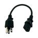 Kentek 1 Feet Ft 3 Prong AC Power Cable Cord for VIZIO LG SAMSUNG PANASONIC TV LCD Plasma HDTV