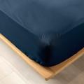 Douceur D'intérieur - Drap housse 90x190 cm - Coton bio Bleu nuit - Bleu nuit