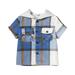 Long Sleeve Tees Kids Quick Dry T Shirt Kids Toddler Baby Boys Spring Summer Plaid Short Sleeve Hooded Tshirt Clothing