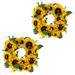 Sunflower Wreaths - Set of Two 20-Inch