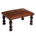 Novica Handmade World Of Nature Leather And Wood Ottoman