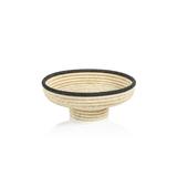 Matera 12.5" Diameter Coiled Abaca Footed Small Bowl - 12.5" x 5"