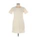 Wishlist Casual Dress - Shift: Ivory Stripes Dresses - Women's Size Small