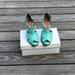Anthropologie Shoes | Gorgeous Turquoise High Heeled Leather Crossover Sandals From Anthropologie | Color: Blue/Green | Size: 39