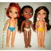 Disney Toys | * Lot Of 3 Nude Disney Princesses Ariel Moana & Belle Beauty. 13" Very Good | Color: Brown/Cream | Size: Osg