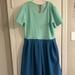 Lularoe Dresses | Lularoe Amelia Green And Blue Midi Dress Size 2xl | Color: Blue/Green | Size: Xxl