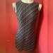 J. Crew Dresses | J. Crew 2p Navy Diagonal White, Black And Blue Stripe Sleeveless Shift Dress | Color: Blue/White | Size: 2p